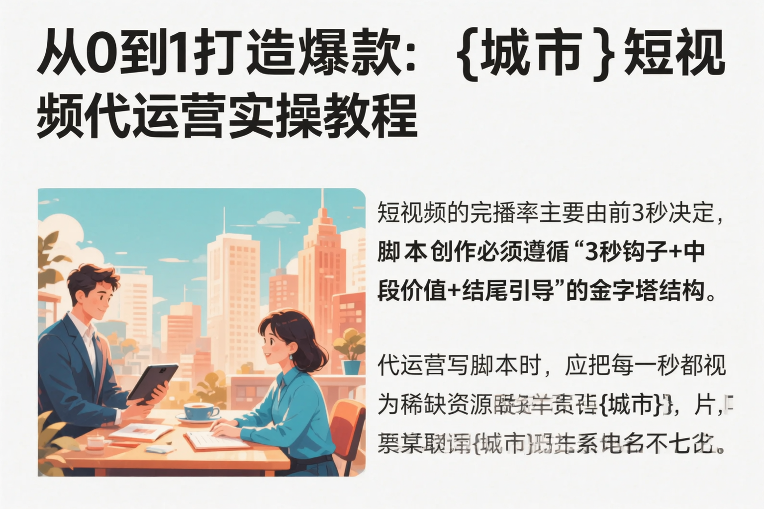 从0到1打造爆款：潜江短视频代运营实操教程