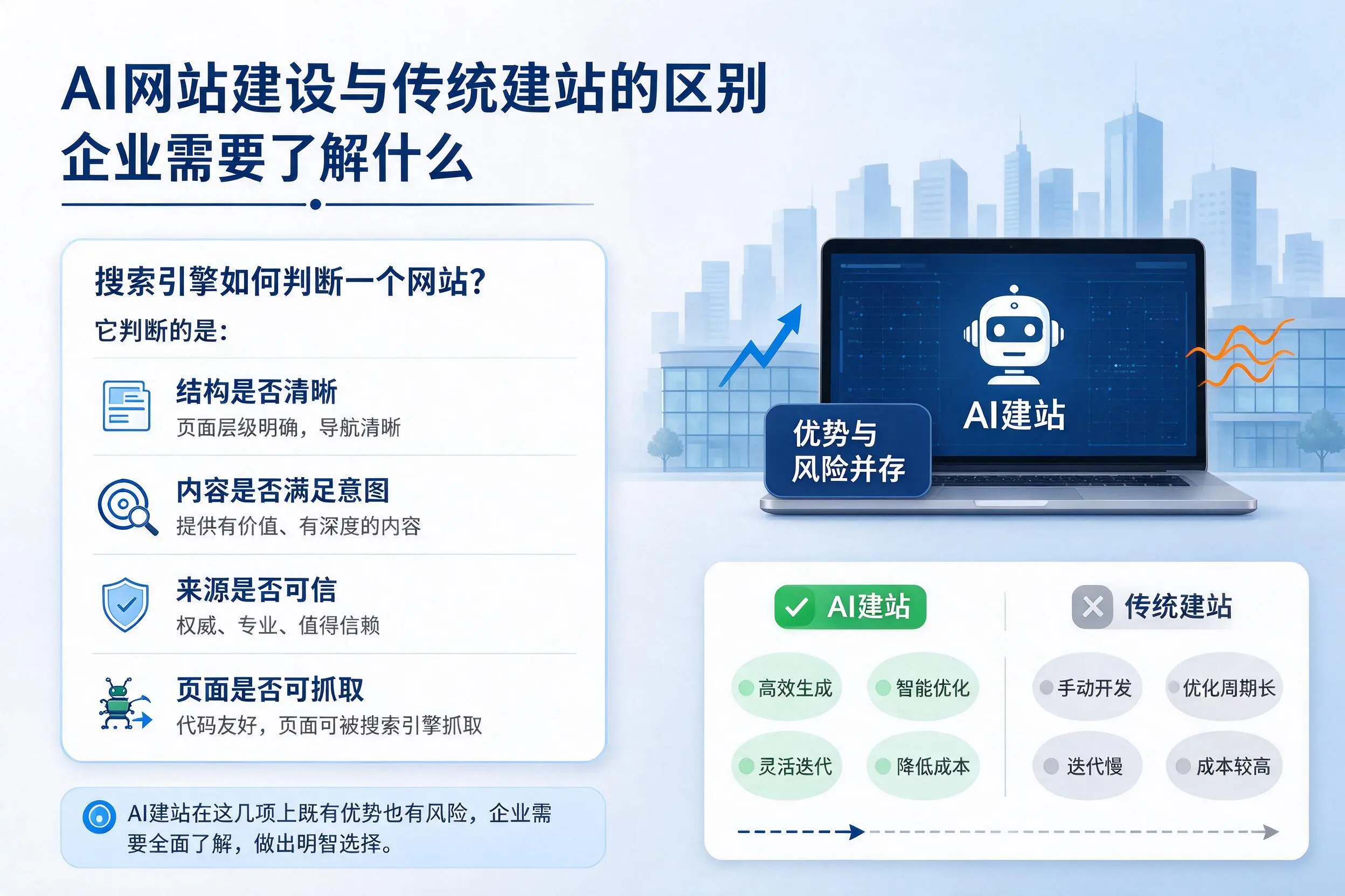 AI网站建设与传统建站的区别，潜江企业需要了解什么